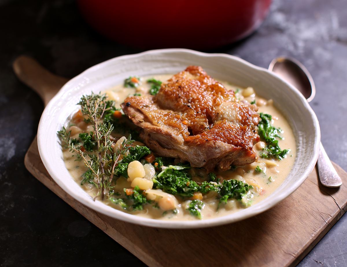 Creamy Porcini Chicken & Beans