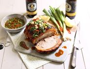 Roasted Pork Leg with Honey & Ginger Sauce