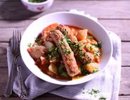 Tofu Sausage & Cannellini Bean Hot Pot