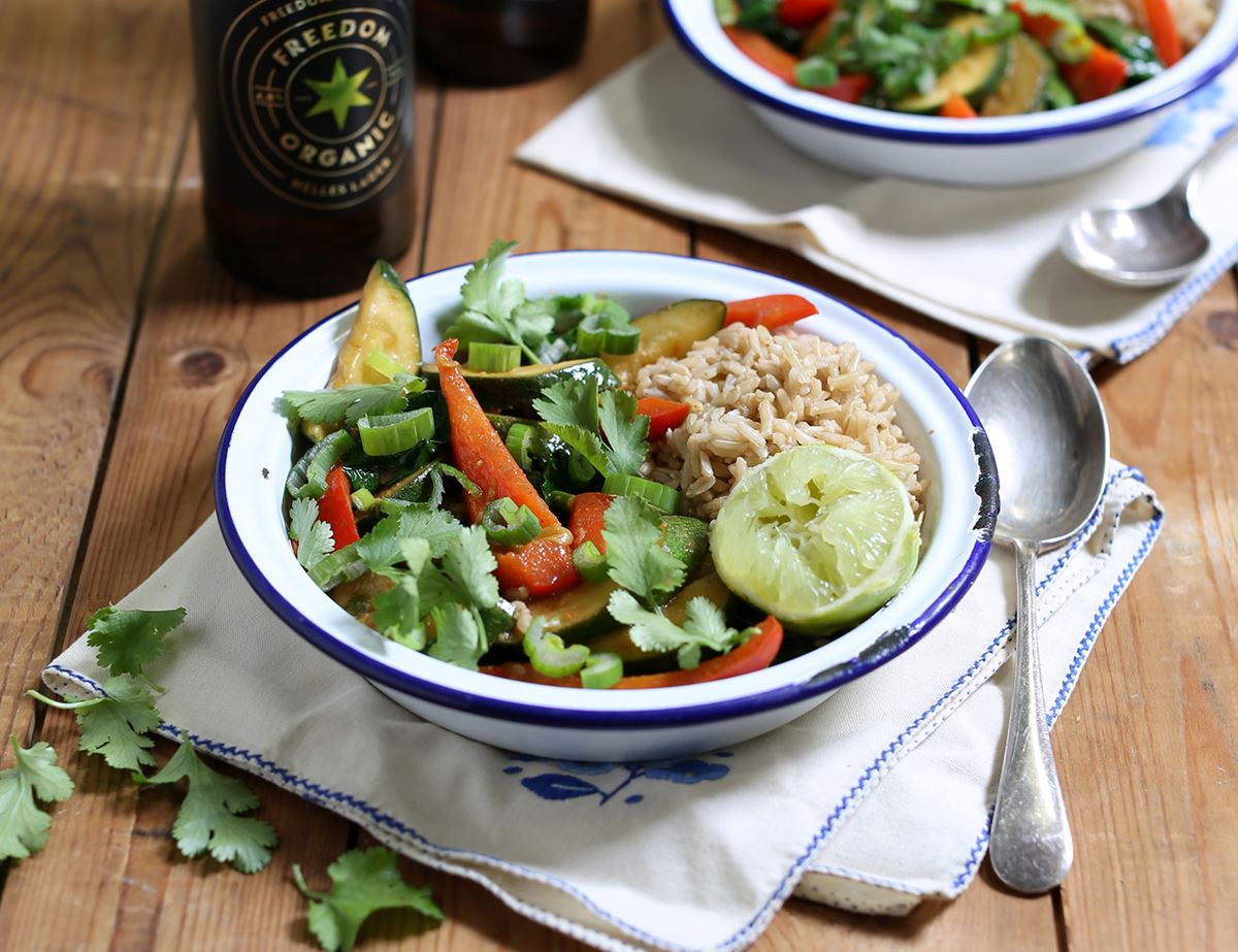 Courgette & Coconut Curry with Rice