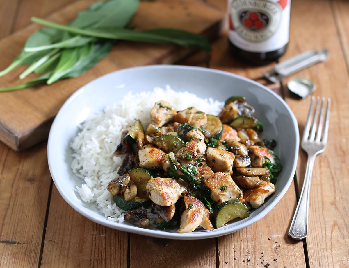 Chicken with Mushrooms & Wild Garlic Butter