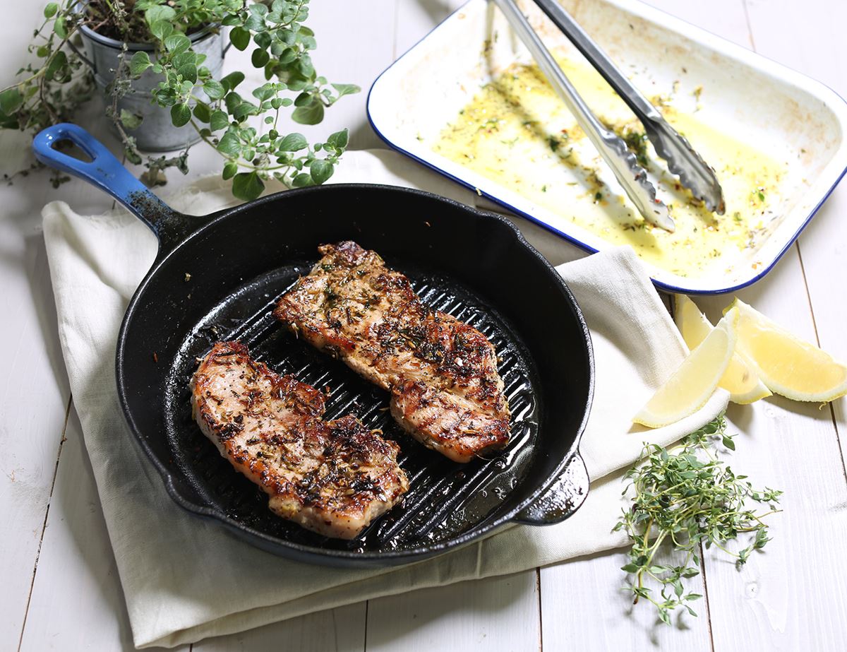 Fennel & Thyme Crusted Pork Leg Steaks