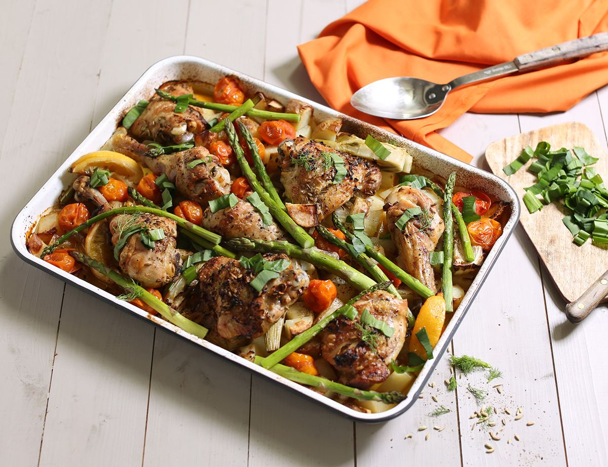 Spring Chicken, Wild Garlic & Asparagus Tin Roast