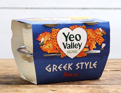 Greek Style Yogurt with Honey, Organic, Yeo Valley (4 x 100g)