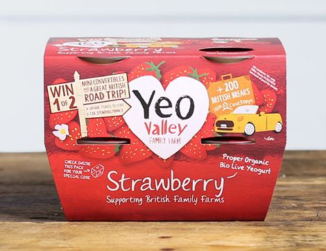 Strawberry Yogurt, Organic, Yeo Valley (4 x 120g)