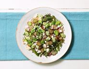 Rhubarb, Broad Bean & Feta Salad