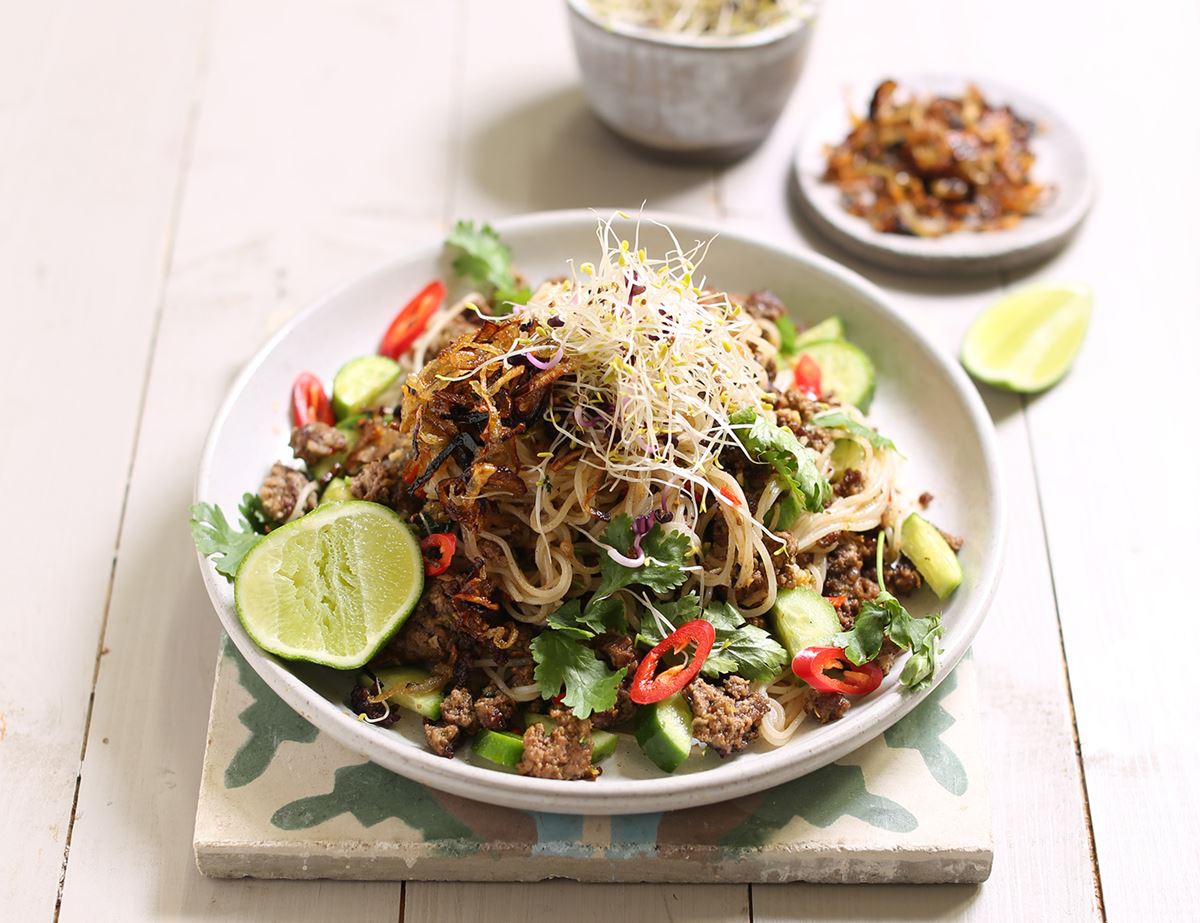 Thai Spiced Crispy Beef Noodles