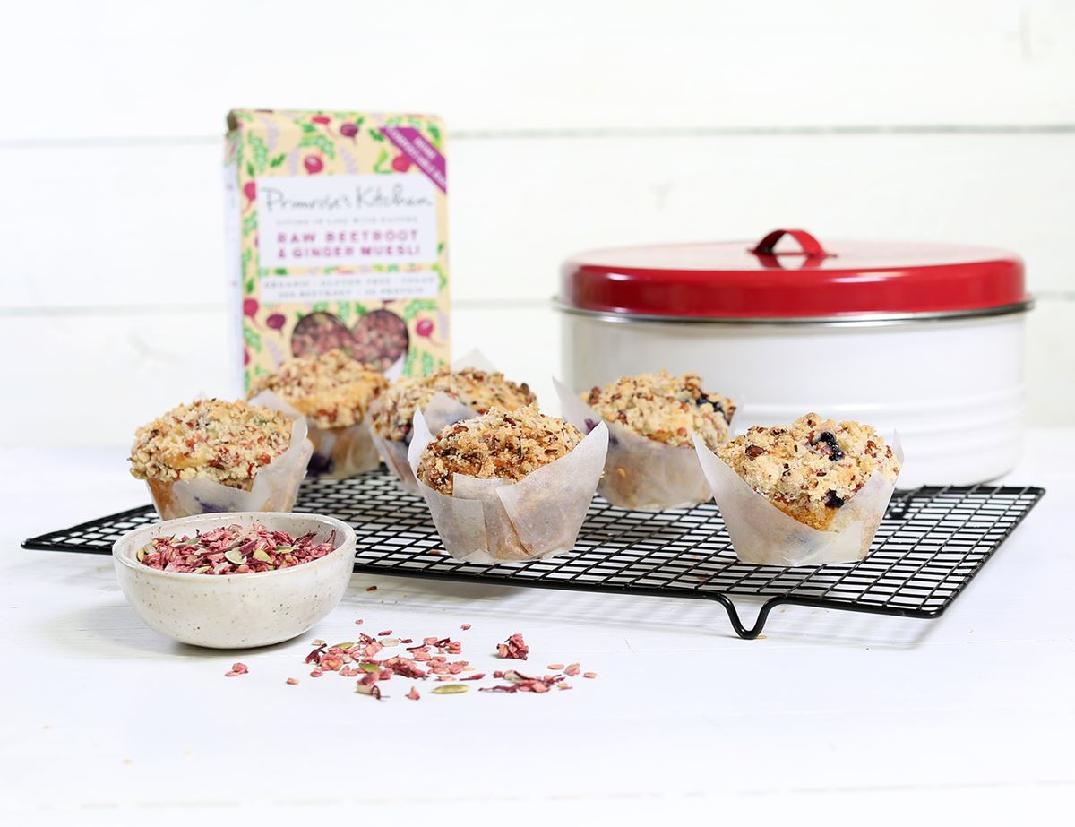 Beetroot & Ginger Muesli Breakfast Muffins