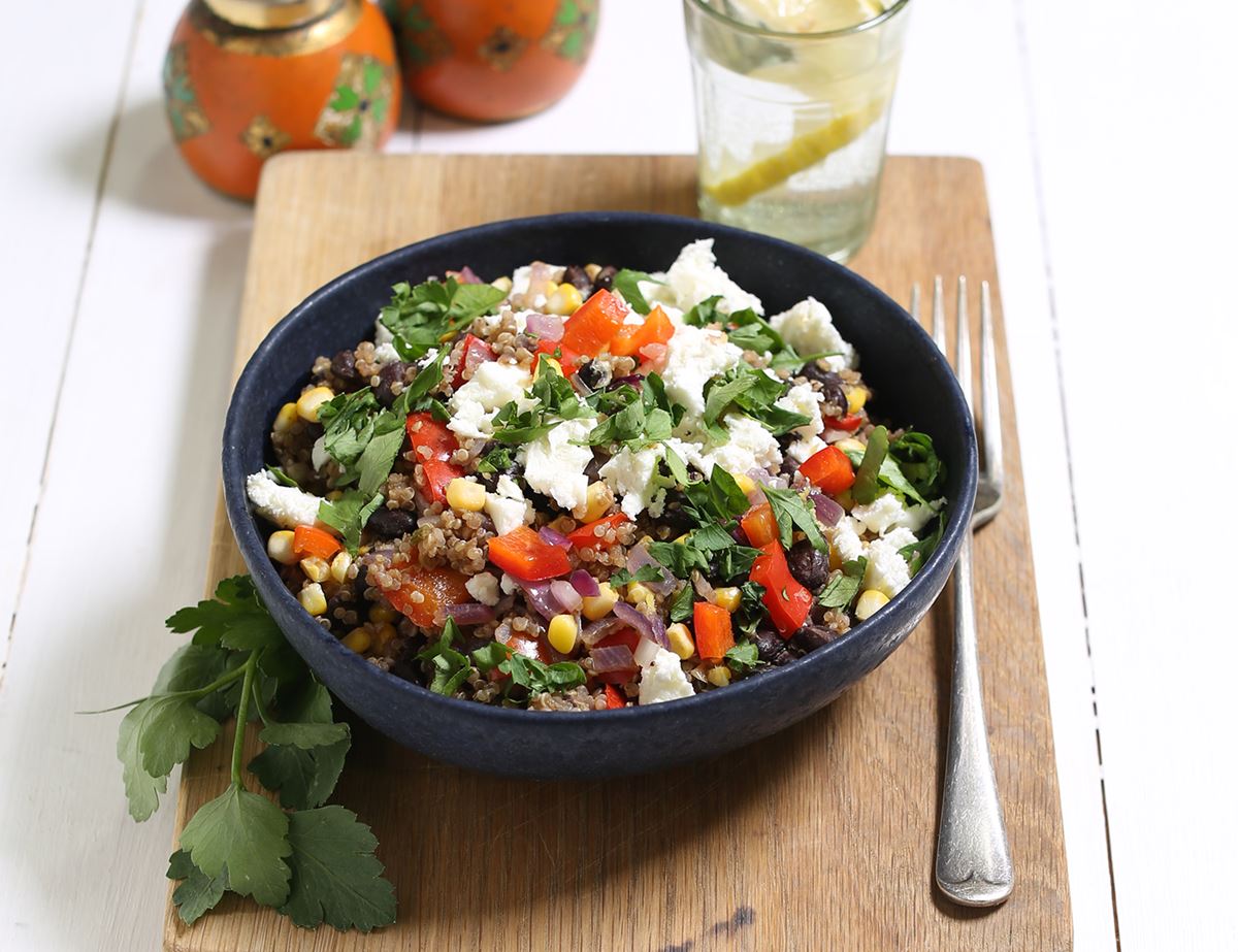 Black Bean, Sweetcorn & Feta Quinoa