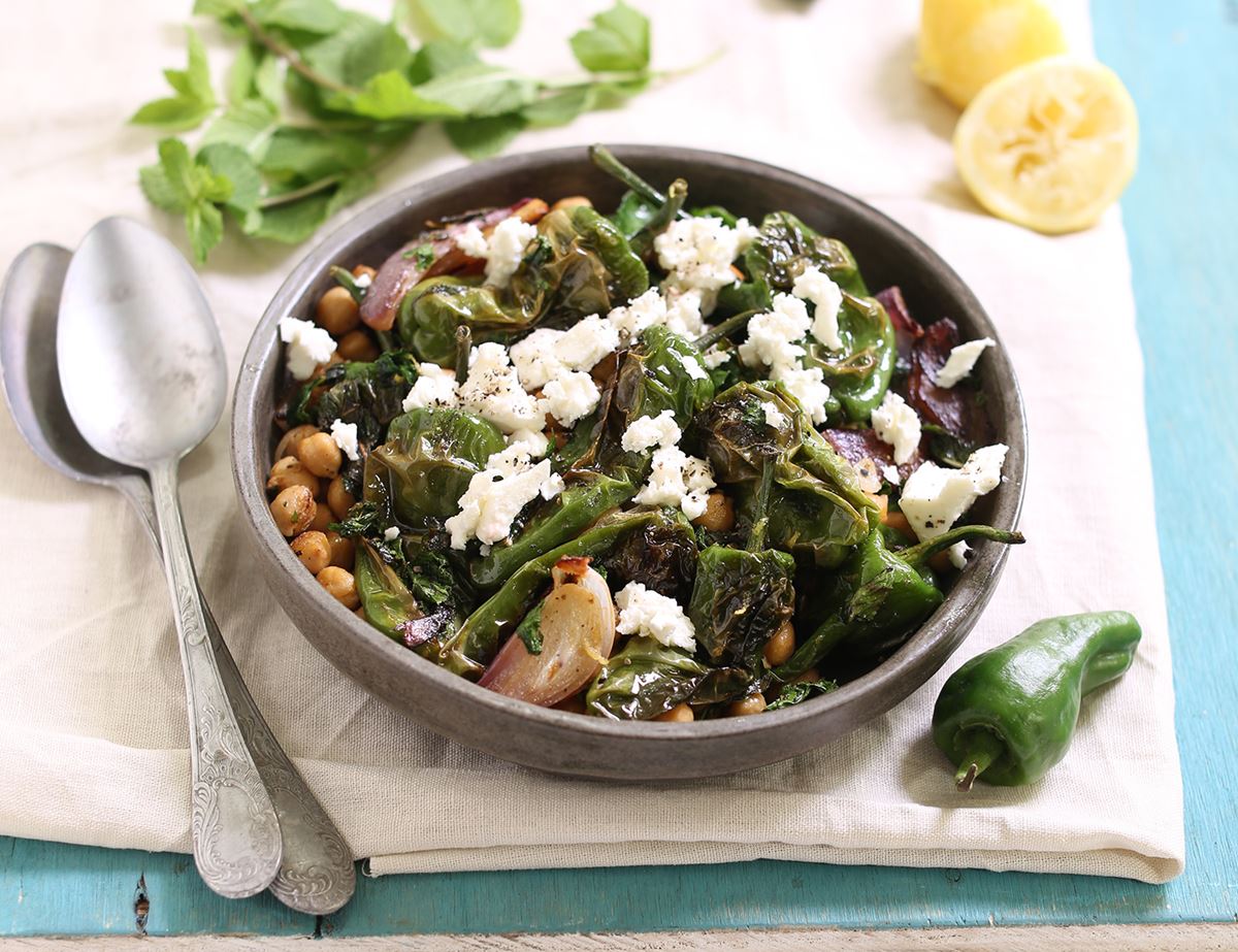 Smoky Padron Pepper & Chickpea Salad