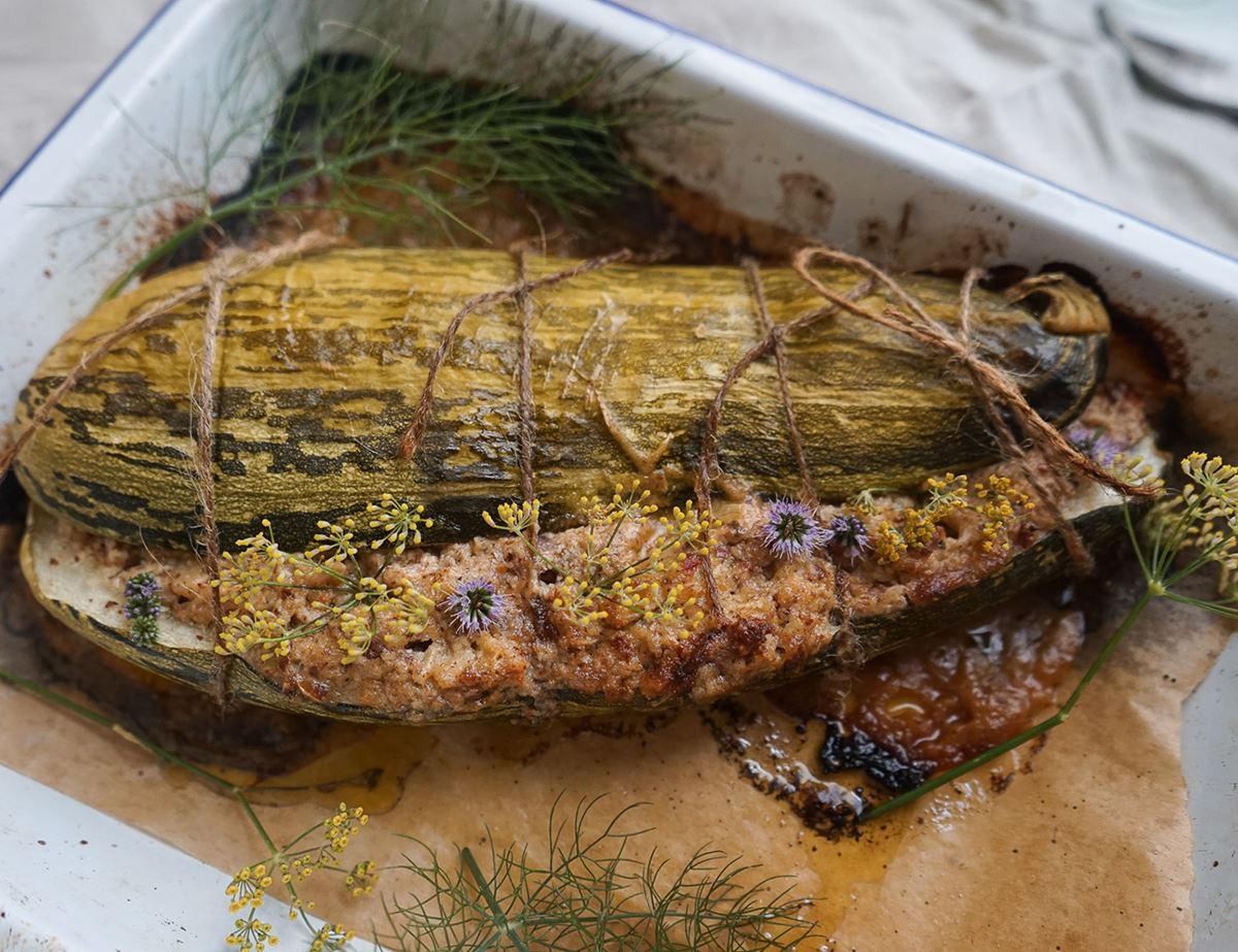 Filled Oven Roasted Marrow