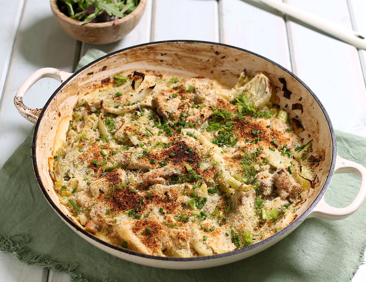 Chicken, Leek & Fennel Gratin