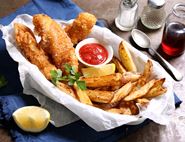 Beer Battered Monkfish & Chips