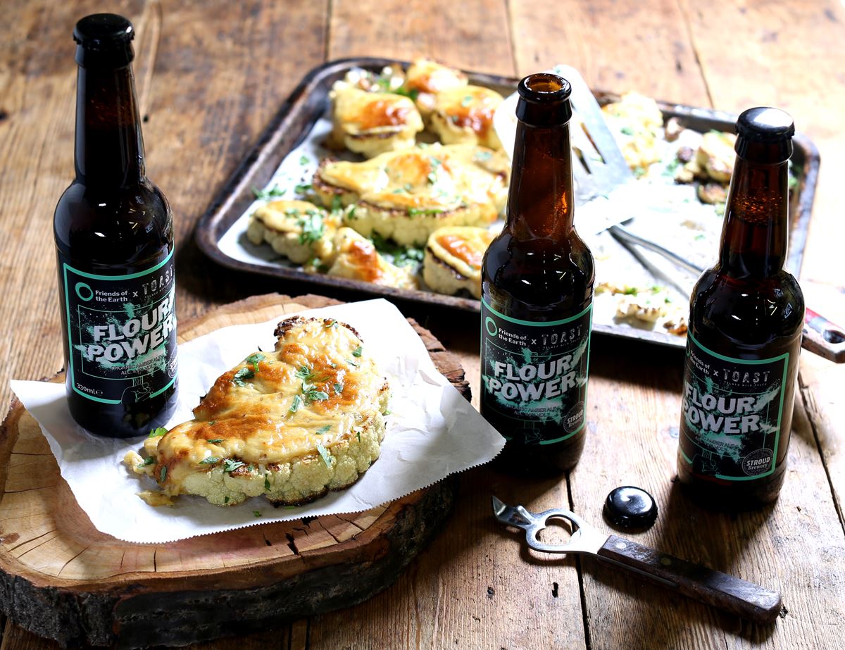 Cauliflower Steaks with Welsh Rarebit Sauce