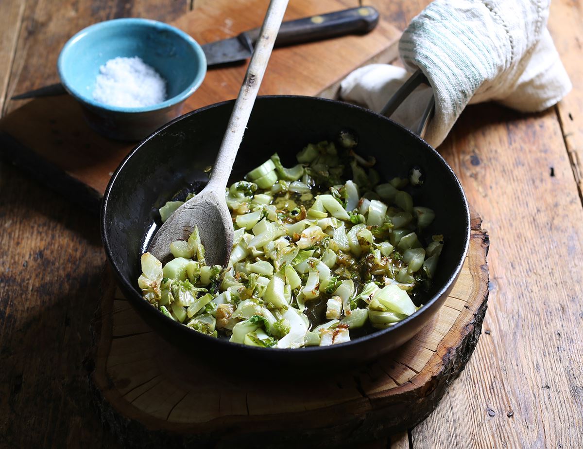 Buttered Cauliflower Leaves