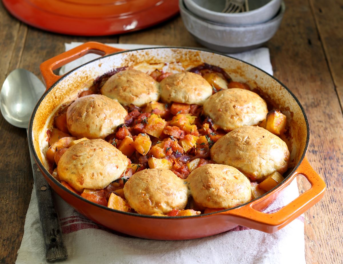 Butternut Squash, Thyme & Cheddar Cobbler