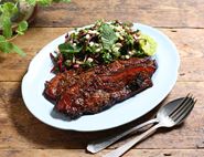 Sticky Honey & Sesame Pork Belly Salad