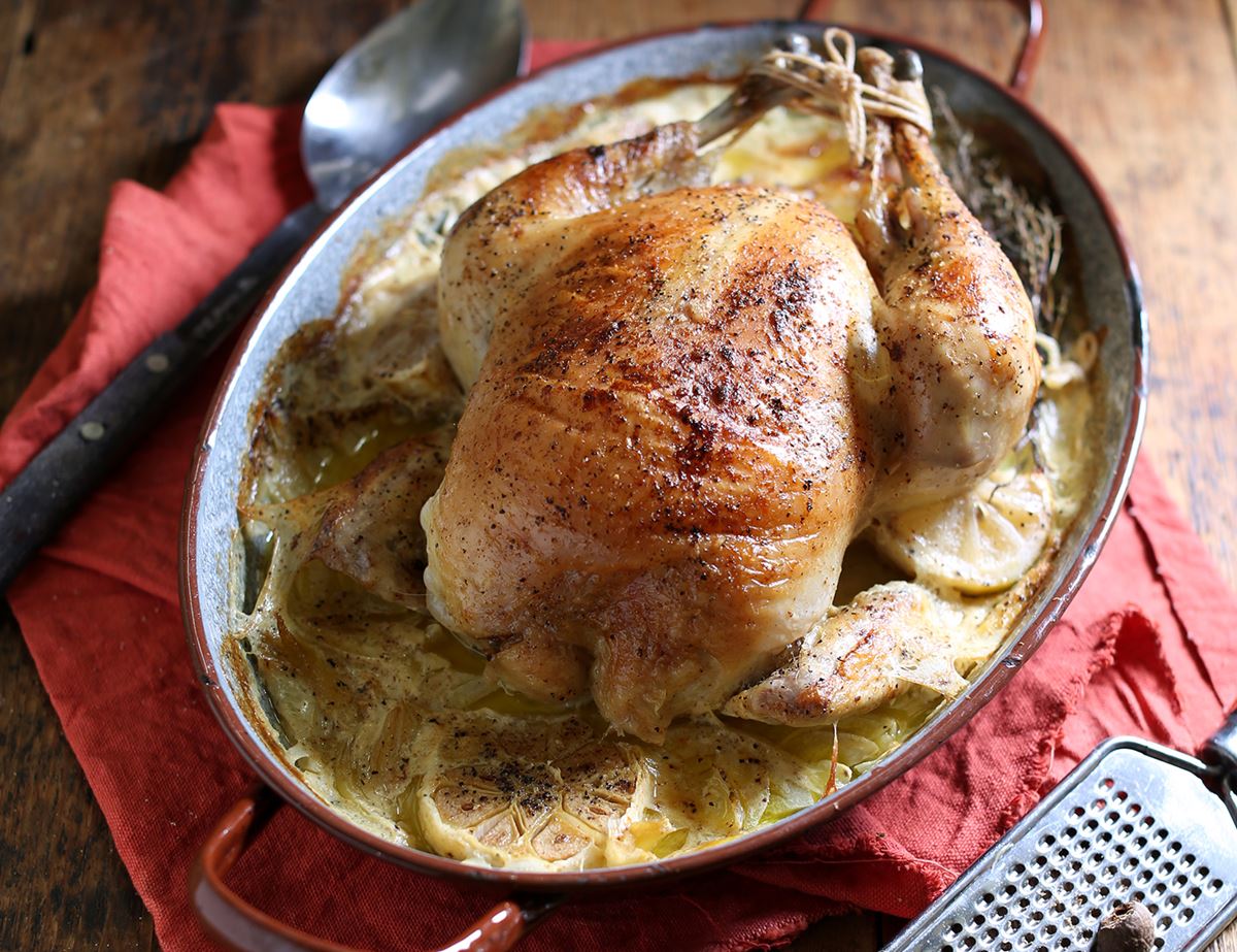 Italian Style Roast Chicken in Milk