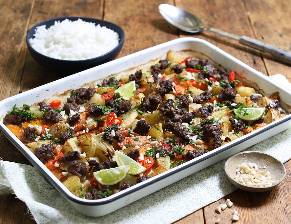 Oven Baked Beef Massaman Curry & Rice