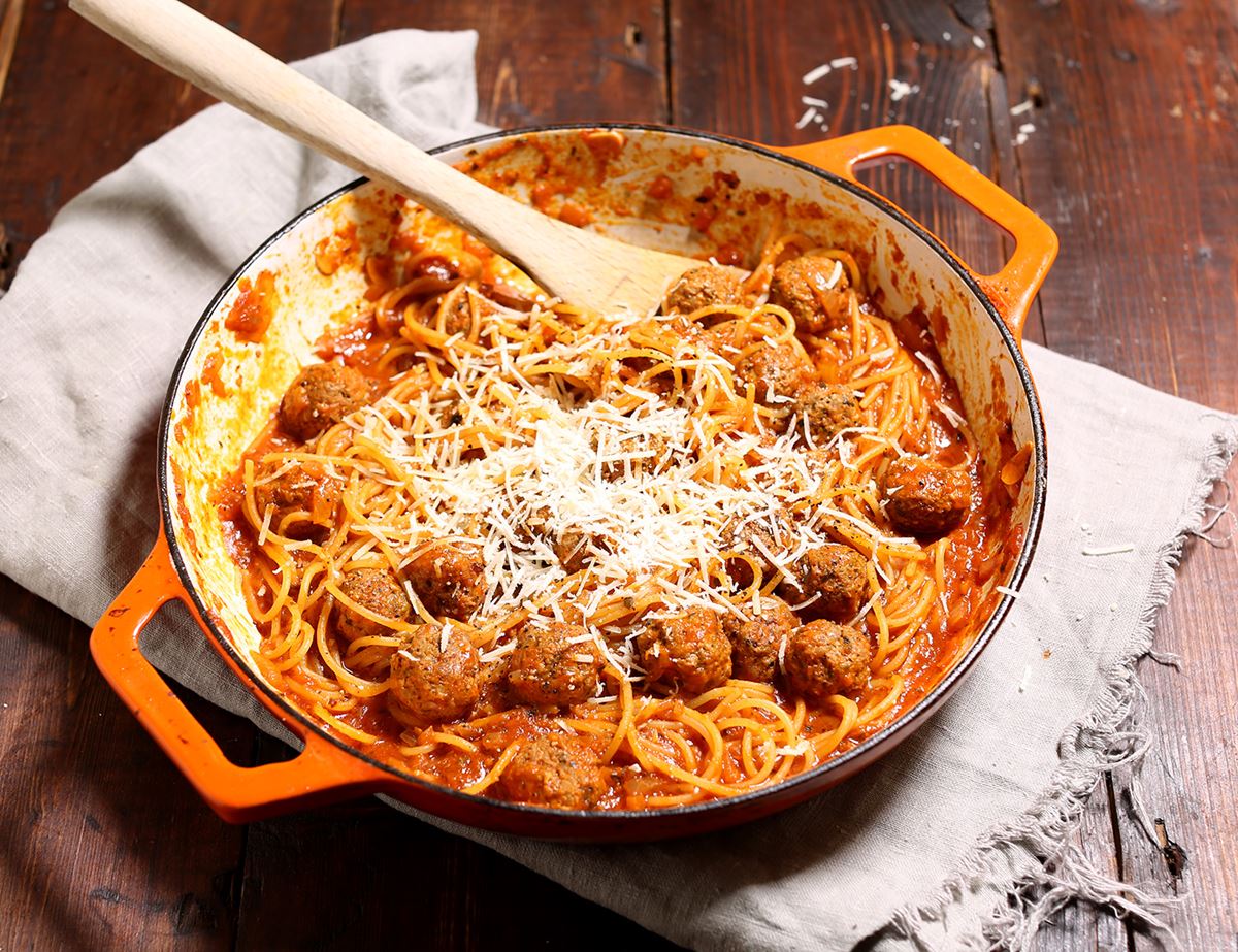 Easy Veal Meatballs with Spaghetti