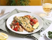 Wild Sea Bass with Cannellini Beans