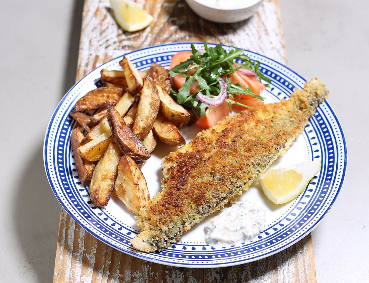 Breaded Haddock with Chunky Chips
