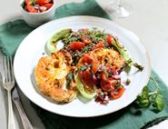 Roast Cauliflower Steaks with Salsa & Lentils