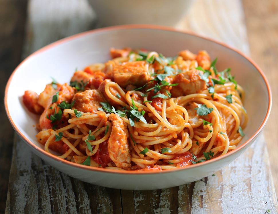 Seafood Spaghetti with a Smoky Tomato Sauce Recipe | Abel ...