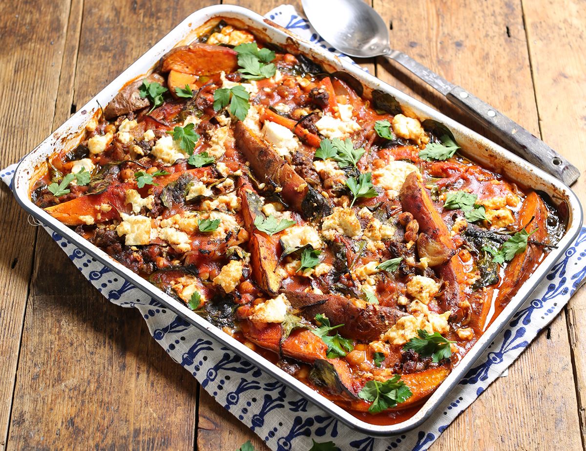 Lamb, Chickpea & Sweet Potato Tray Bake