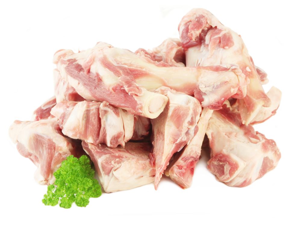 raw lamb bones
