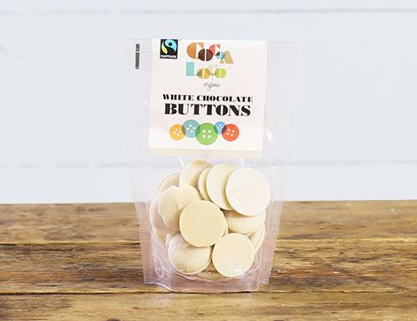 White Chocolate Buttons, Organic, Cocoa Loco (100g)