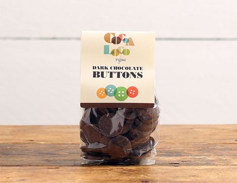 Dark Chocolate Buttons (72%), Organic, Cocoa Loco (100g)