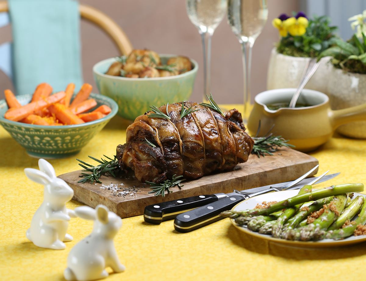 Slow Roast Lamb with Mint & Wild Garlic Sauce