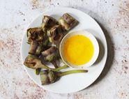 Baby Purple Artichokes with Butter