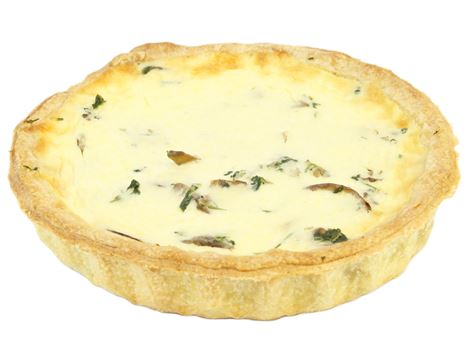 Bacon, Mushroom & Rocket Quiche, Abel & Cole (400g)