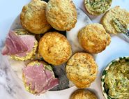 Buttermilk Cheddar Scones with Ham