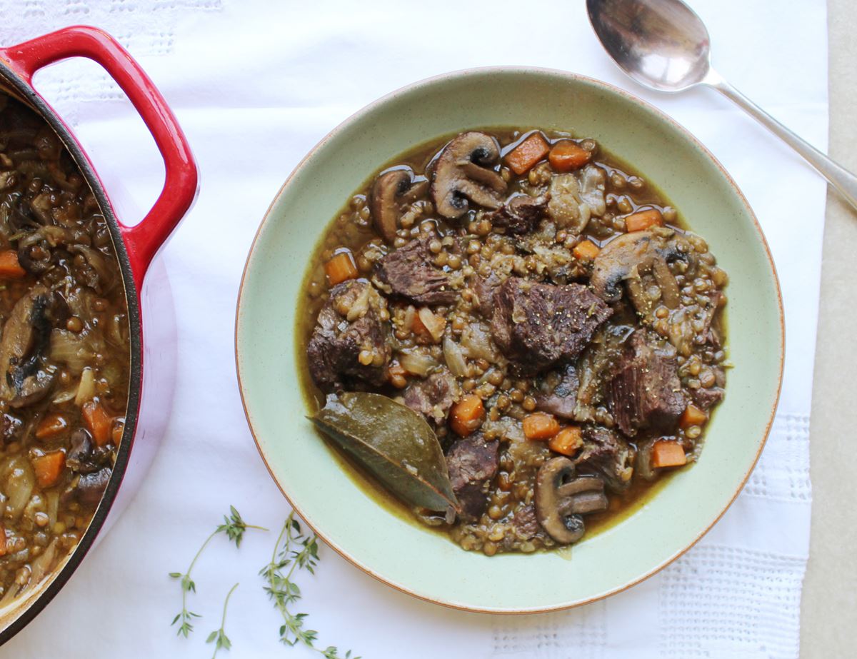 Hearty Ox Cheek & Lentil Stew