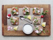 Smoked Mackerel Open Sandwiches on Rye