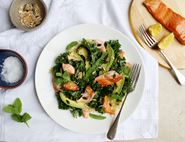 Hot Smoked Salmon, Avocado & Kale Salad