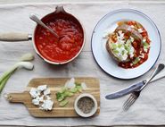 Loaded Jacket Potatoes with Harissa Beans