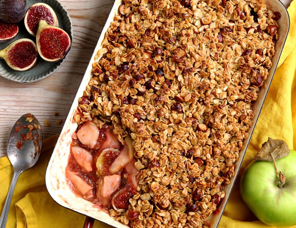 Fig & Apple Flapjack Crumble
