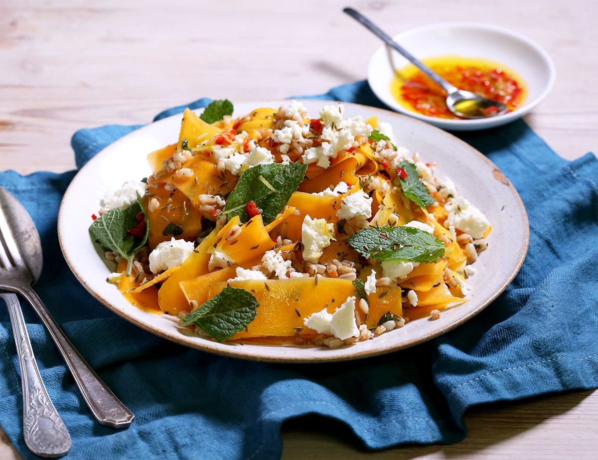 Shaved Squash, Feta & Mint Salad