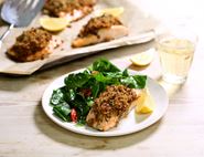 Quinoa, Ginger & Sesame Crusted Salmon