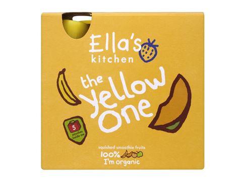 The Yellow One, Fruit Smoothie, Ella's Kitchen (5 x 90g)