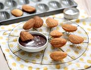 Warm Madeleines with Chocolate Dipping Sauce