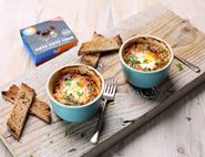 Baked Crab & Eggs with Sourdough Toast