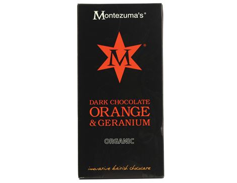 Dark Chocolate with Orange & Geranium, Montezuma (100g)