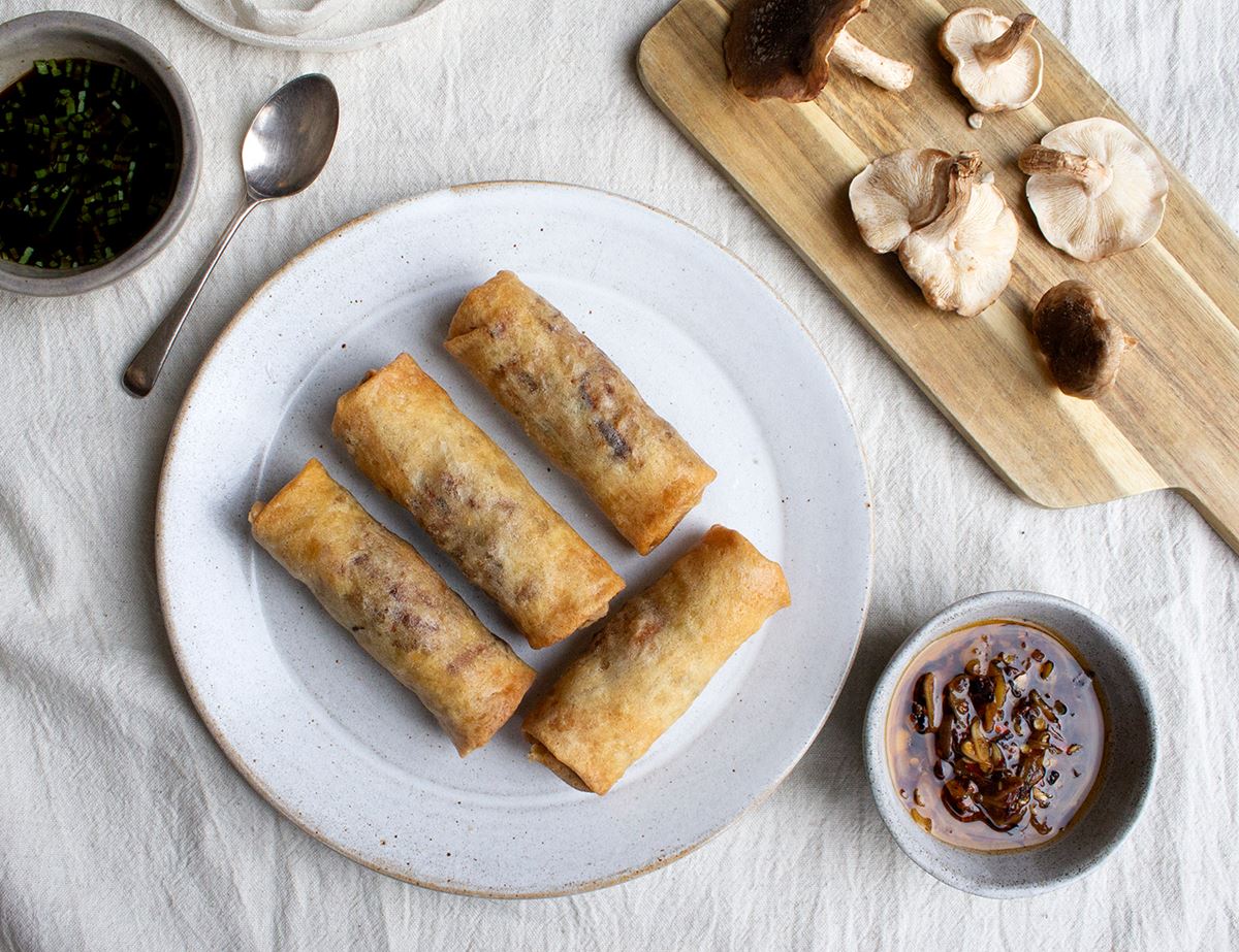 Pork & Mushroom Spring Rolls