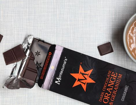 Dark Chocolate with Orange & Geranium, Montezuma (100g)