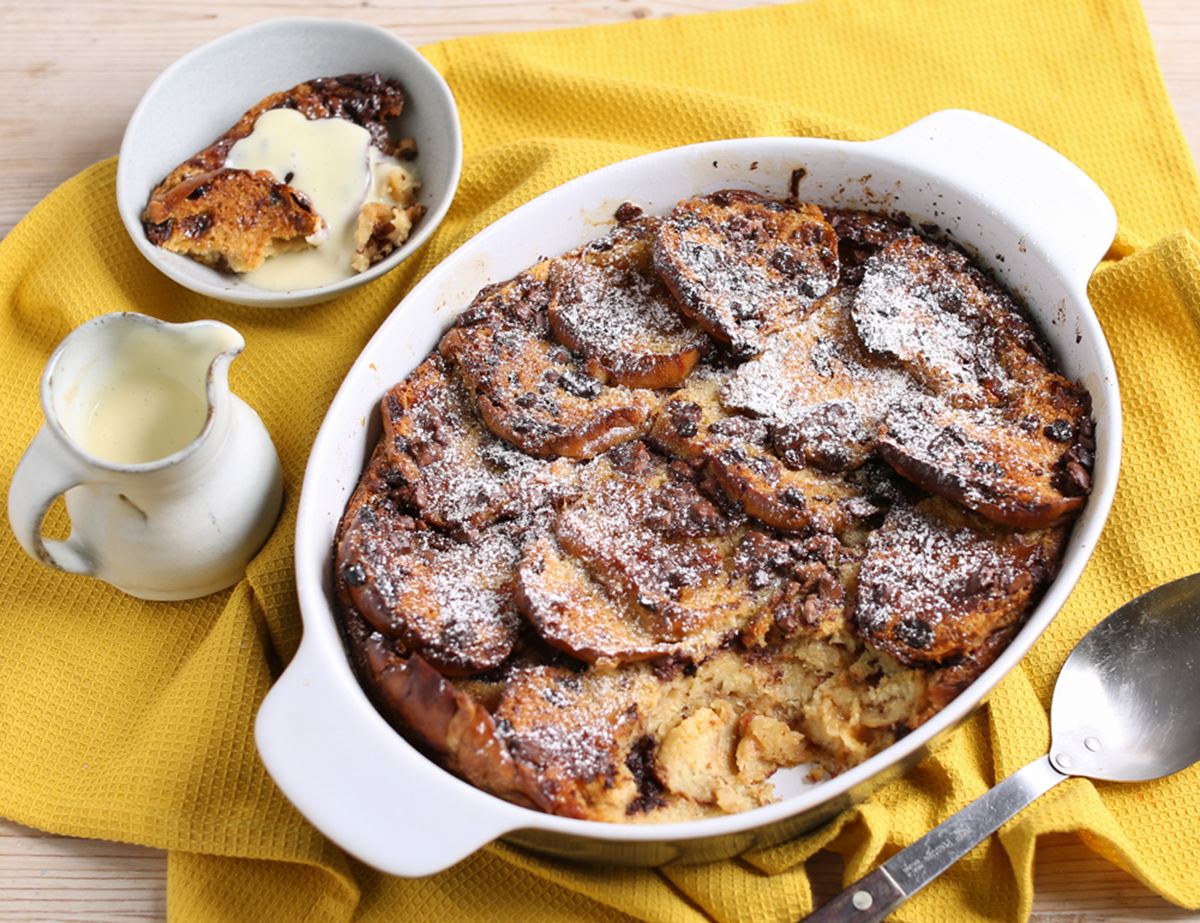 Hot Cross Bun & Butter Pudding